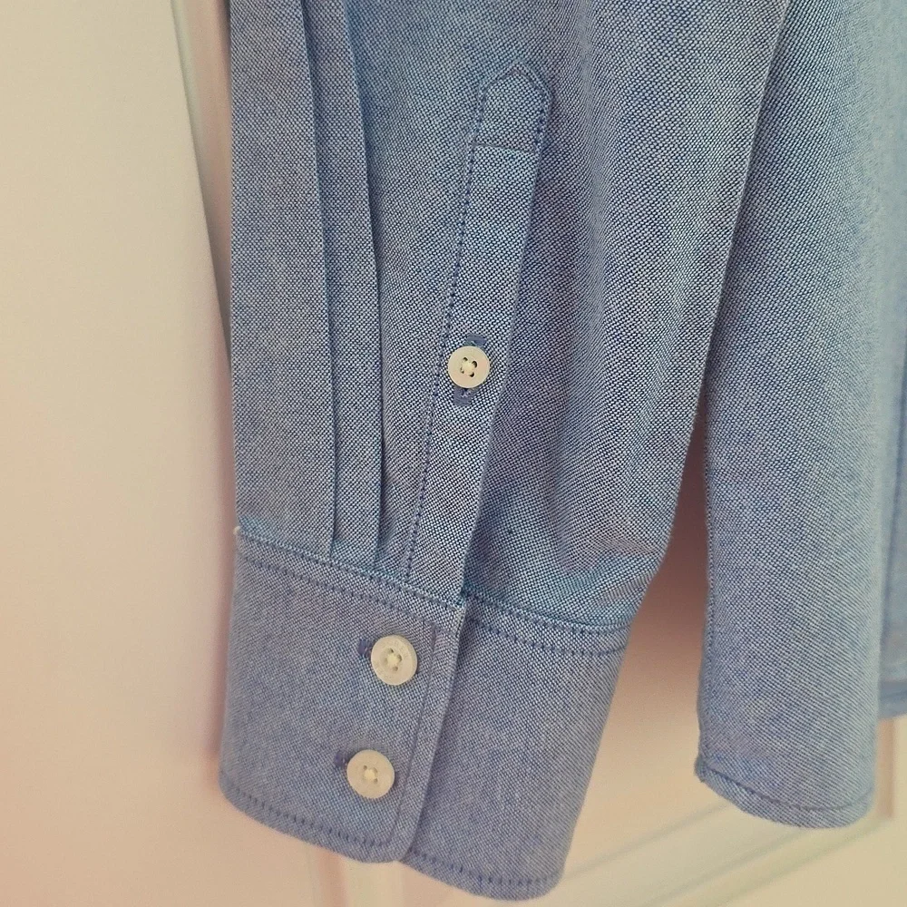 J. Crew Blue Cotton Blouse. Size Small